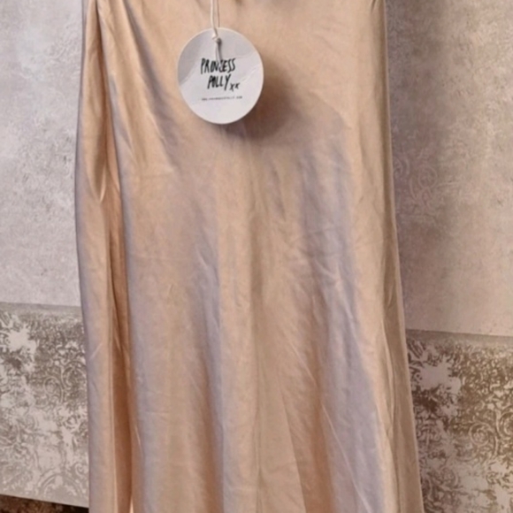 Princess Polly Elegant Cream Strapless Dress Size 2 - Picture 7 of 8